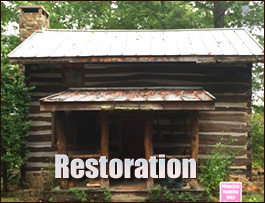 Historic Log Cabin Restoration  Gibson, North Carolina